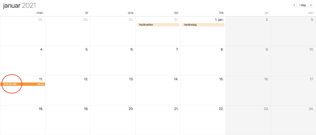 Date for when SCA is implemented